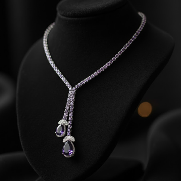 Midnight Bloom Pendent Set